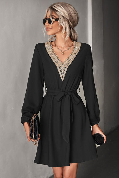 Elegant Lace Stitching Dress