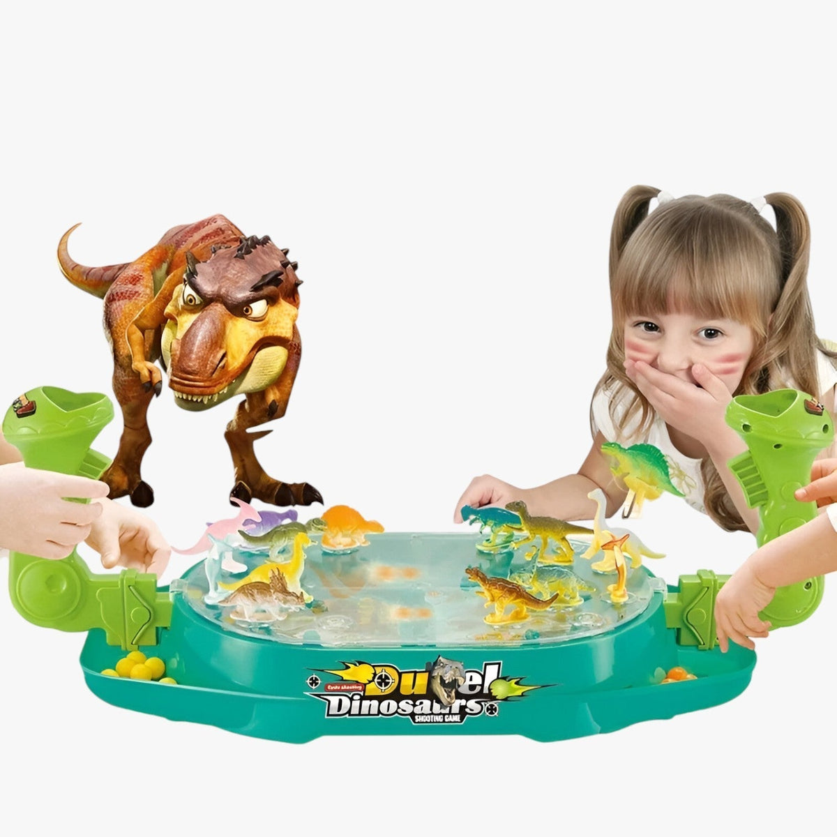 Katapultplezier DinoShot – behendigheidsspel voor twee met educatieve waarde