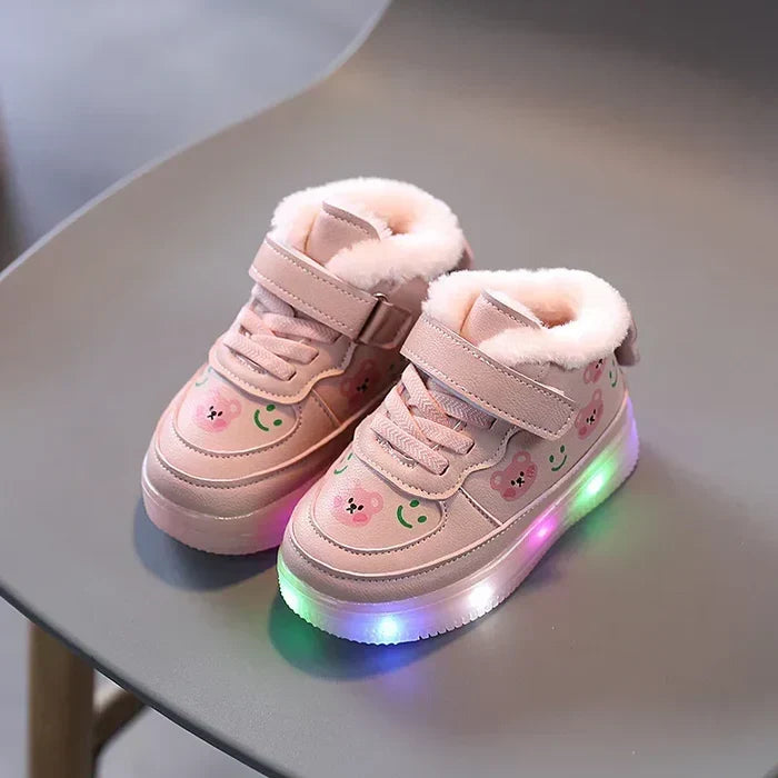 Herfstverlichte kinder-LED-sneakers met comfortzool – HerbstGlimmerStep