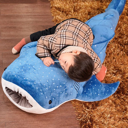 Knuffeldier walvishaai XXL van zacht pluche voor kinderen en volwassenen – Lumo