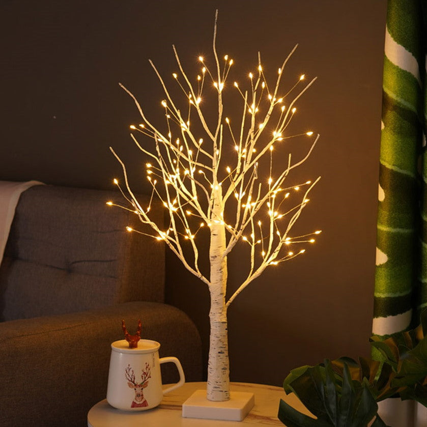 Verlichte Scandinavische Berk - LumiBirch