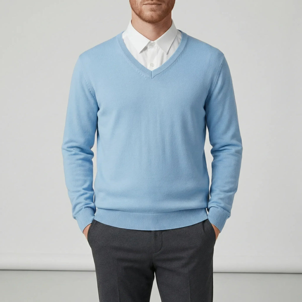 Slim-fit V-hals trui - Keanu