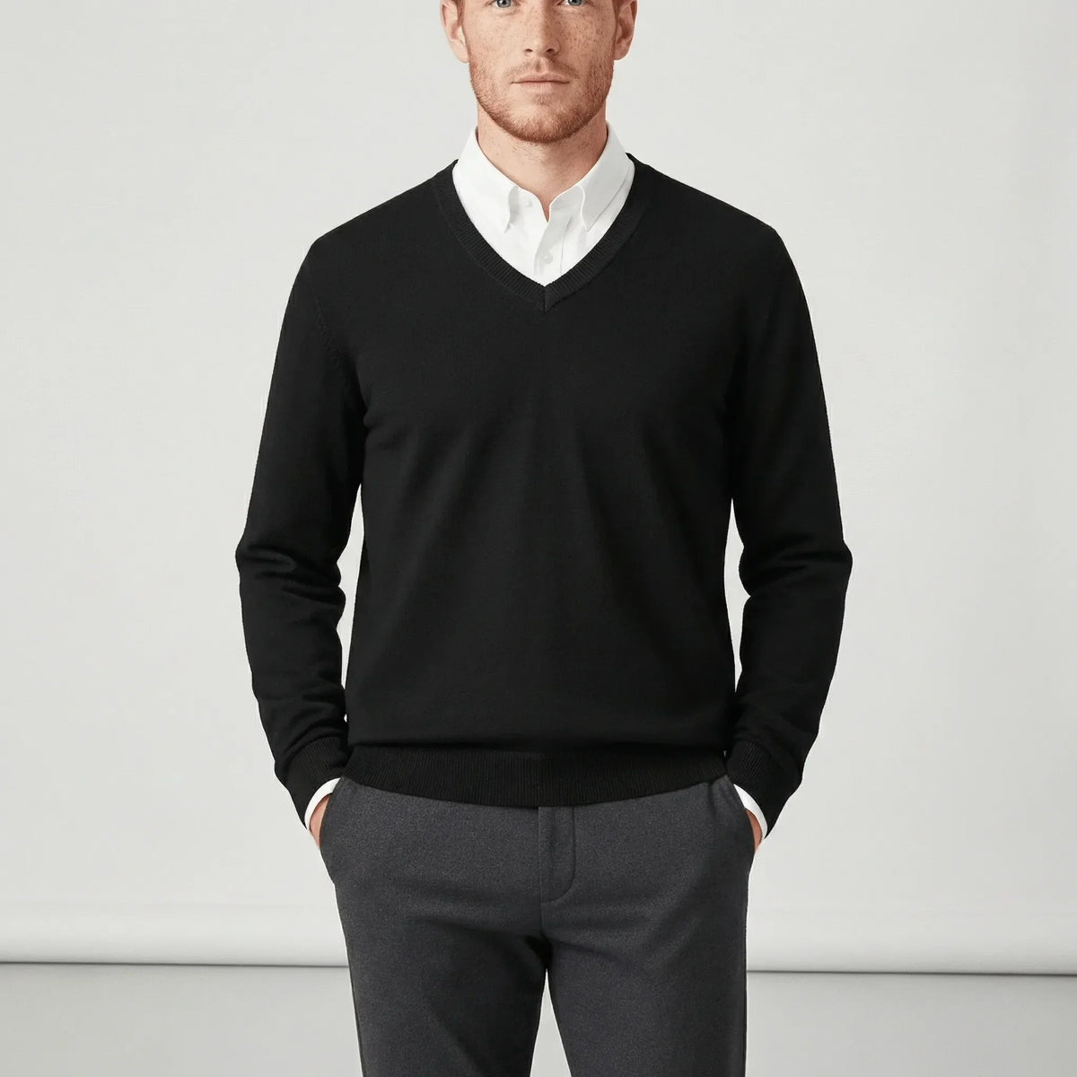 Slim-fit V-hals trui - Keanu