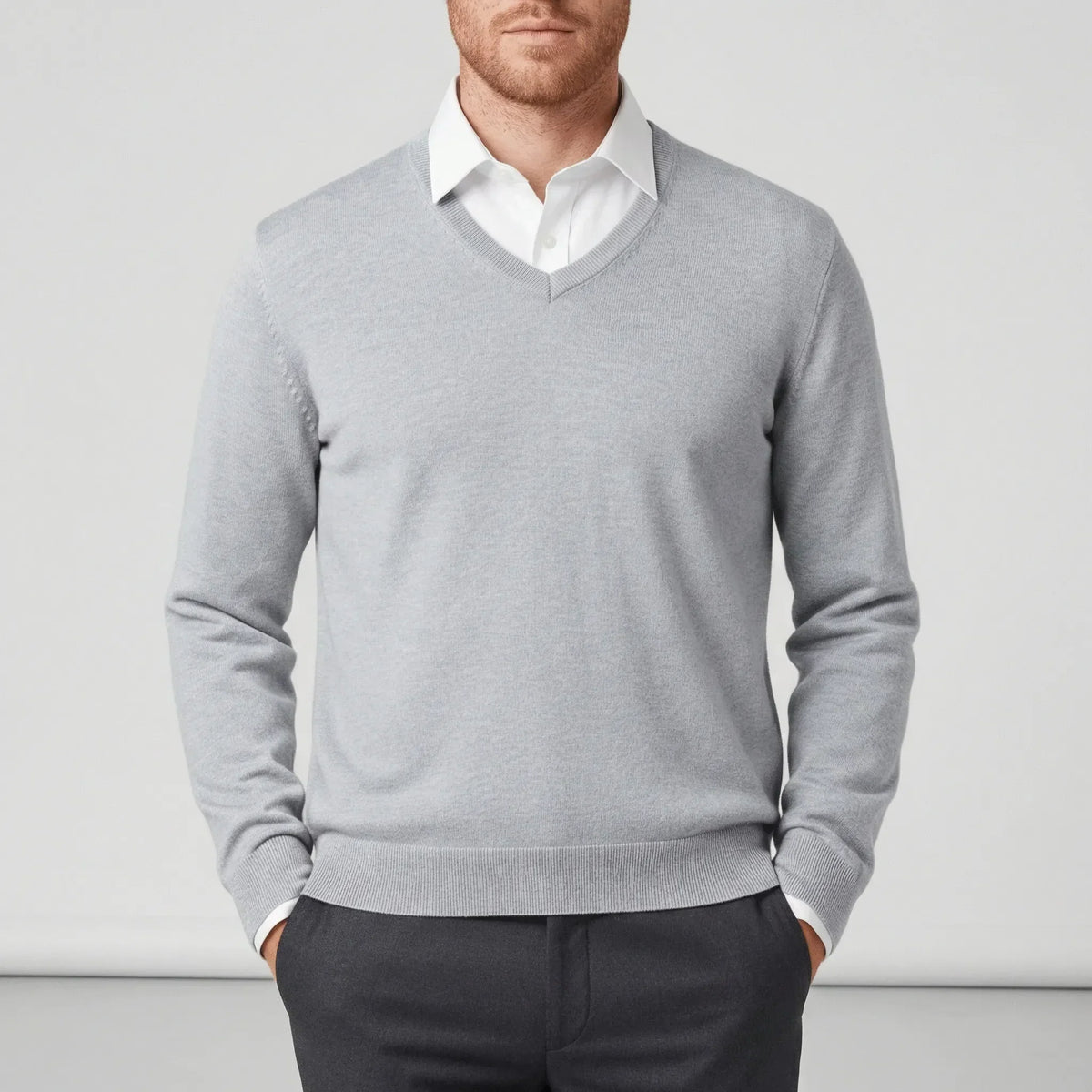 Slim-fit V-hals trui - Keanu