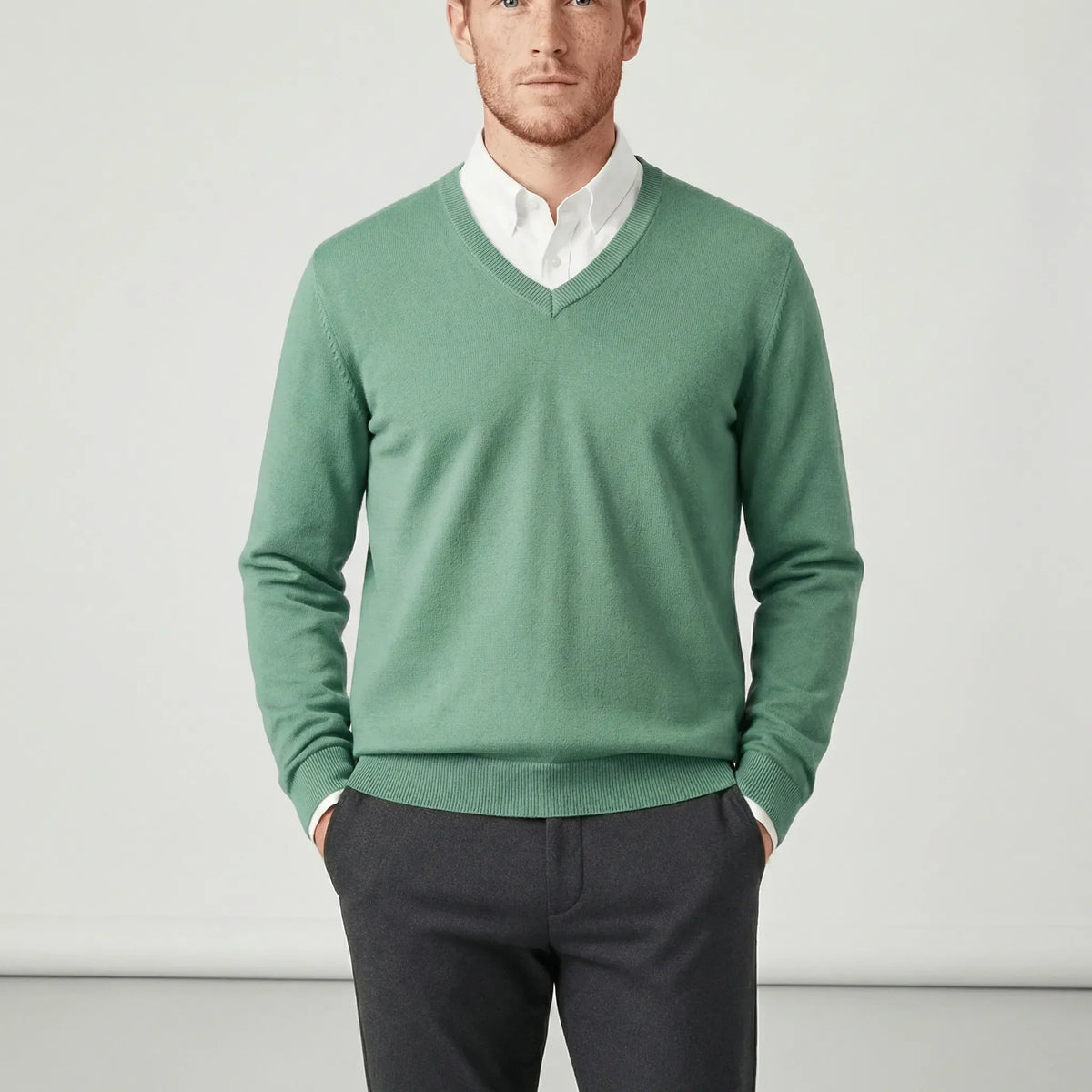 Slim-fit V-hals trui - Keanu