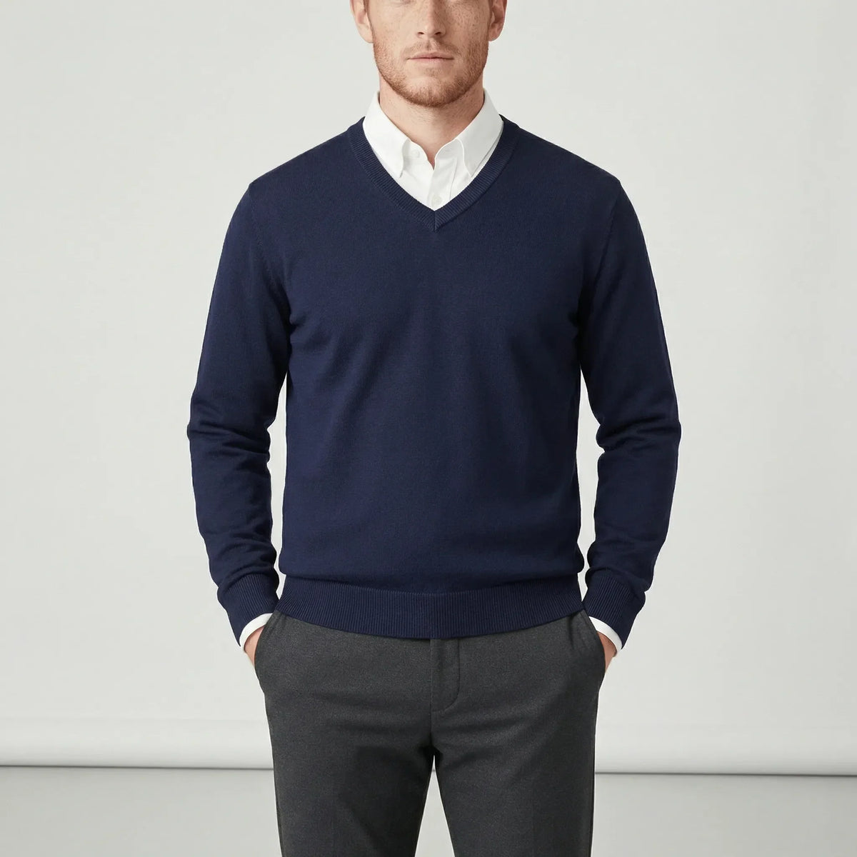 Slim-fit V-hals trui - Keanu