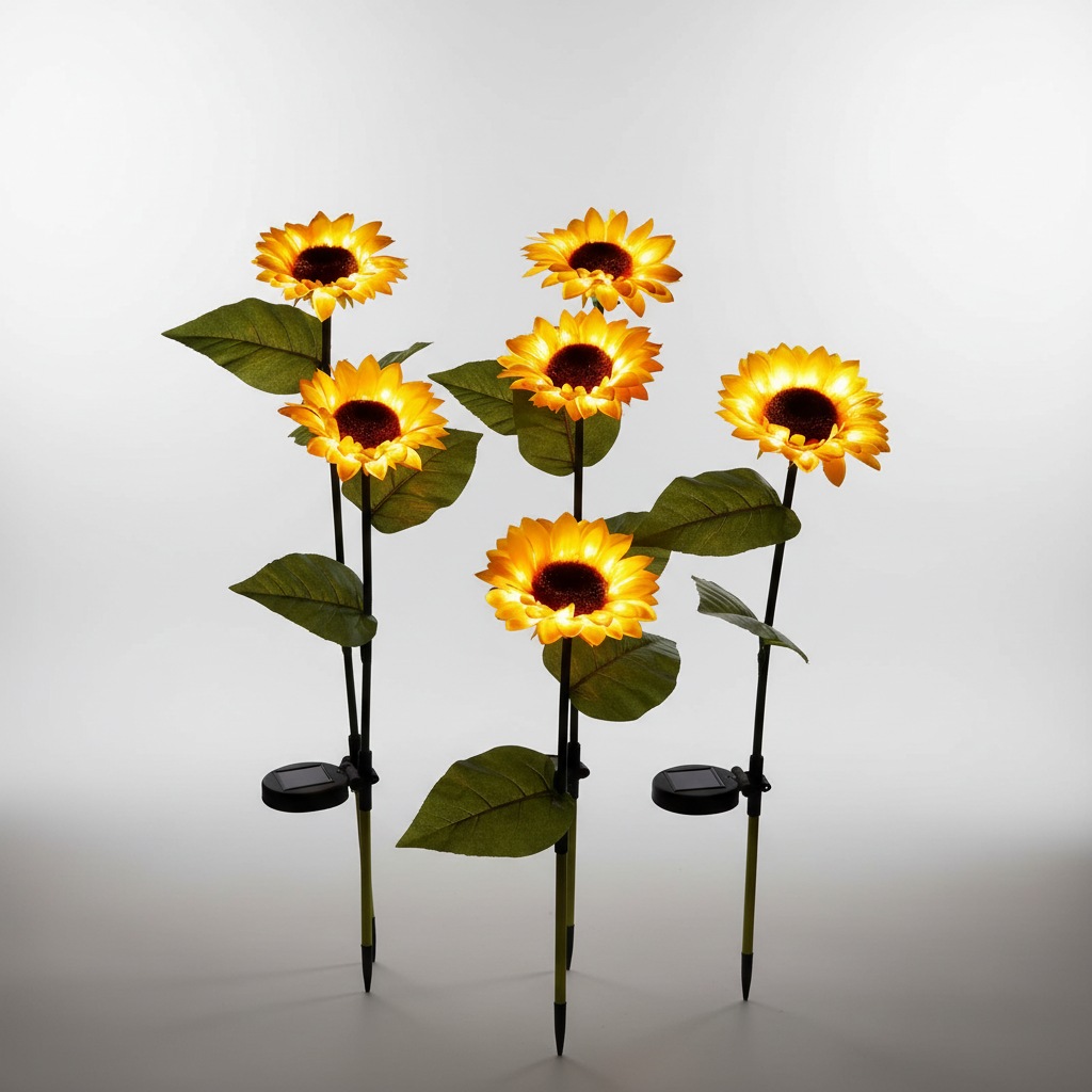 Zonne-aangedreven decoratieve zonnebloem - Solarpetal