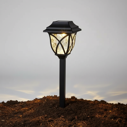Zonnepadlamp van roestvrij staal en kunststof - SunPathia