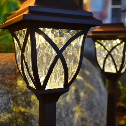 Zonnepadlamp van roestvrij staal en kunststof - SunPathia