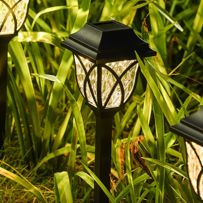 Zonnepadlamp van roestvrij staal en kunststof - SunPathia