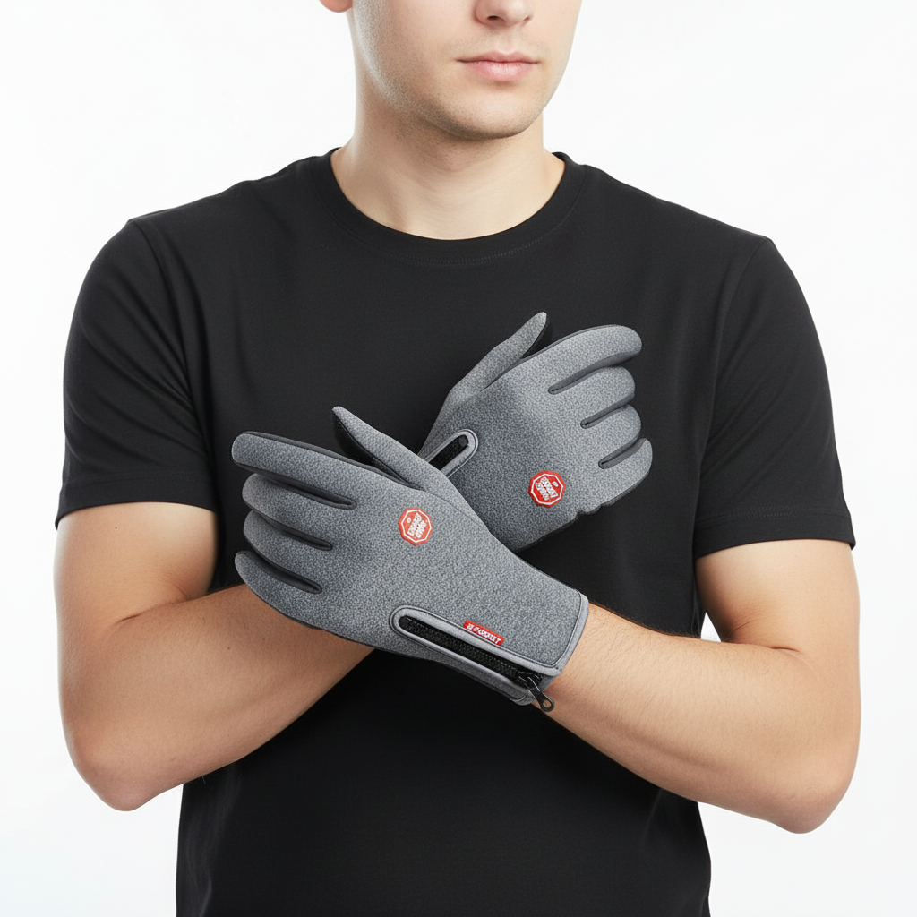 Spatwaterdichte Handschoenen Met Rits - TouchFrost