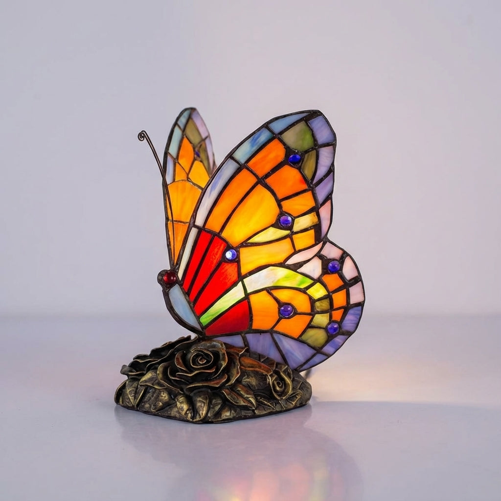 Lamp in glas-in-loodstijl – Aurelfly