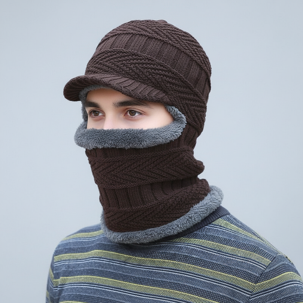 Gebreide bivakmuts met ingebouwde klep - WarmVisor