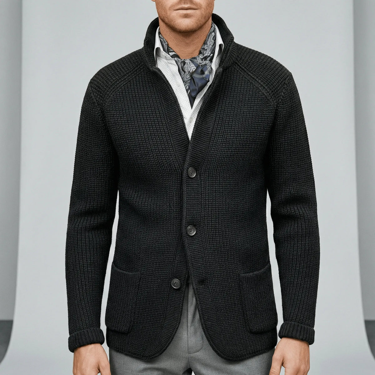 Gestructureerde cardigan met lange mouwen - Lennox