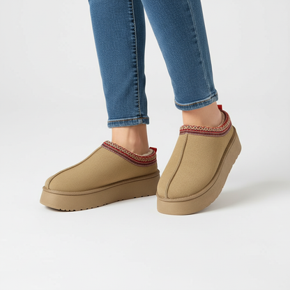 Wildlederlook Huisschoenen Met Voering - WarmLoafer