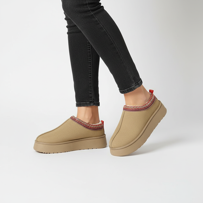 Wildlederlook Huisschoenen Met Voering - WarmLoafer