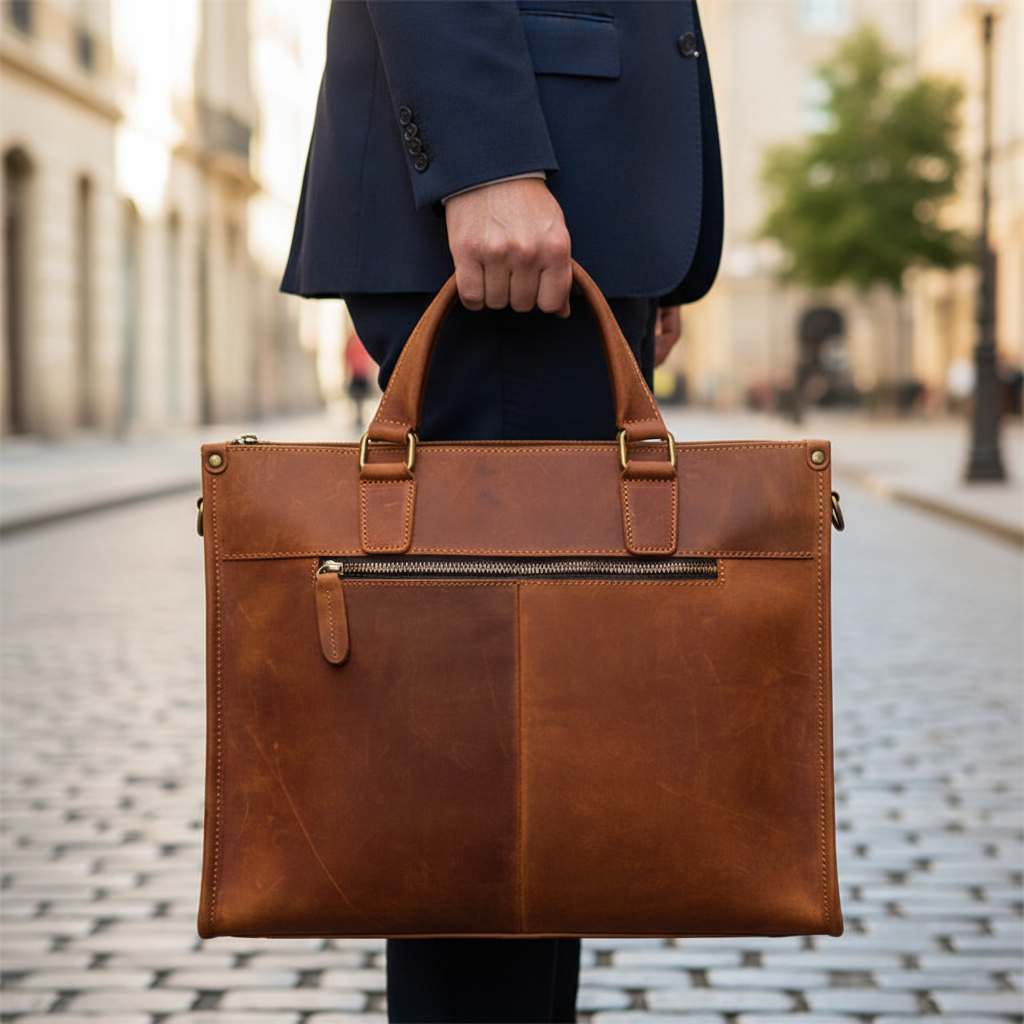 Leren laptoptas - VintageSkin