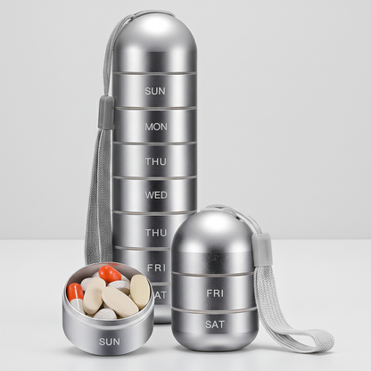 Draagbare Aluminium Medicijnendoos - PillTower