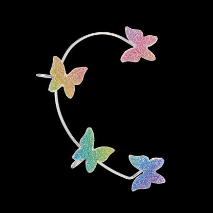 Sparkling Earings Butterfly Clips