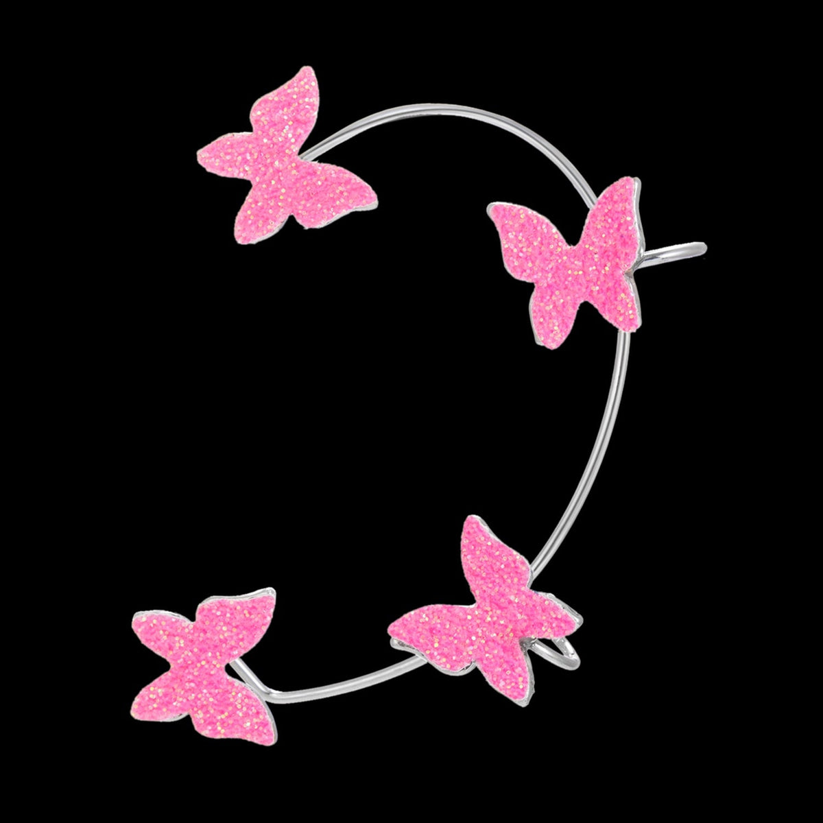 Sparkling Earings Butterfly Clips