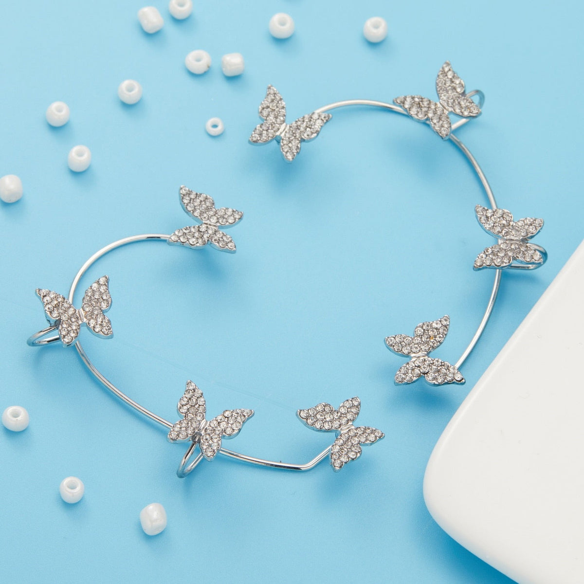 Sparkling Earings Butterfly Clips