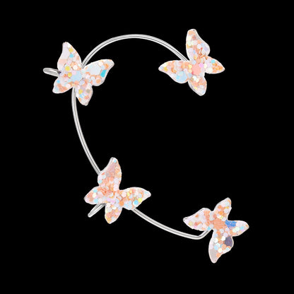 Sparkling Earings Butterfly Clips