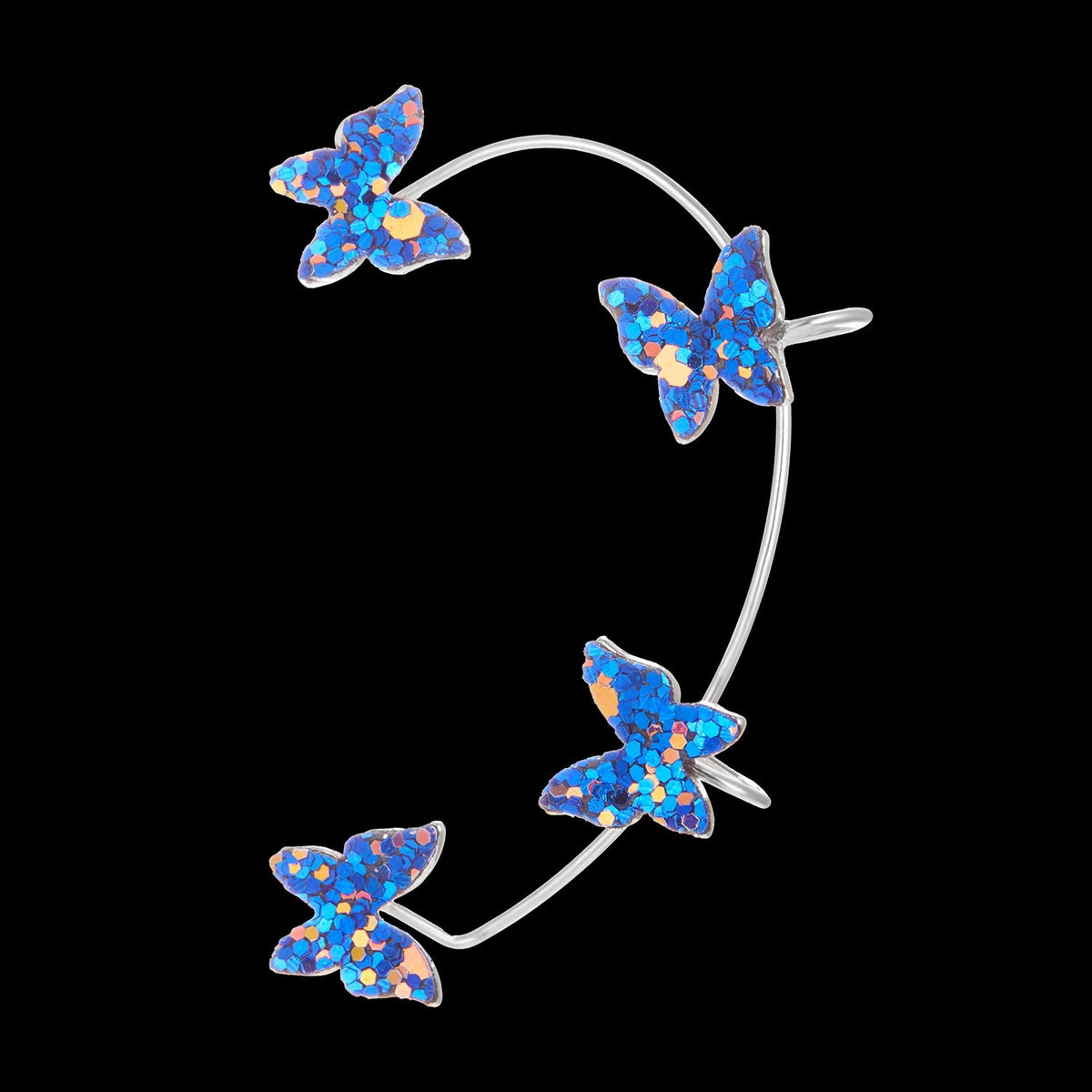 Sparkling Earings Butterfly Clips