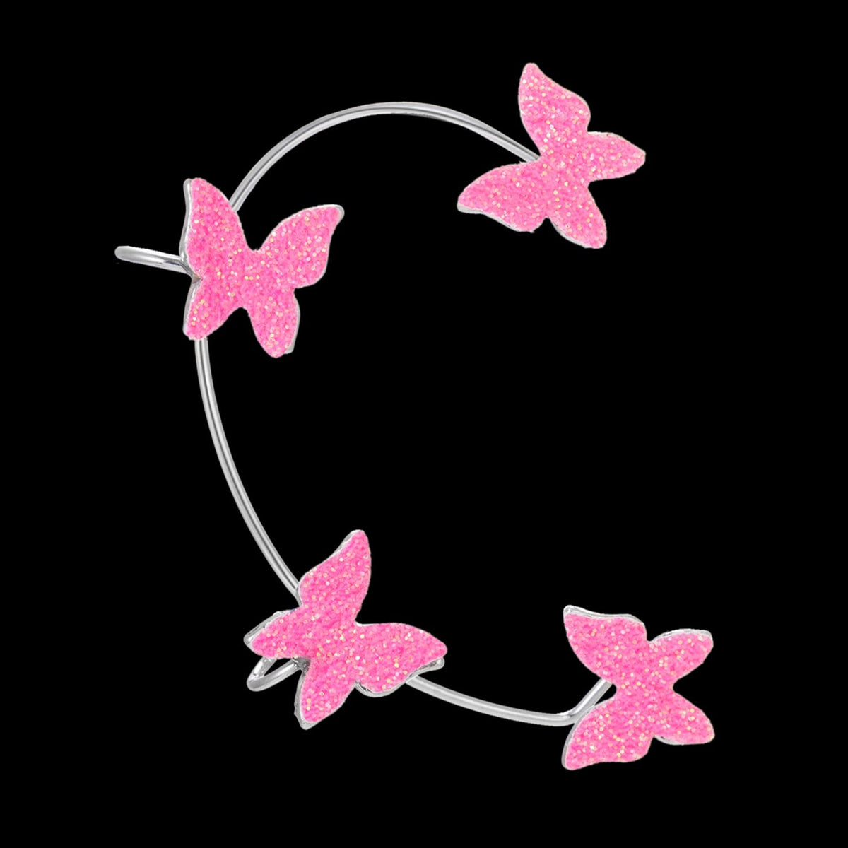 Sparkling Earings Butterfly Clips