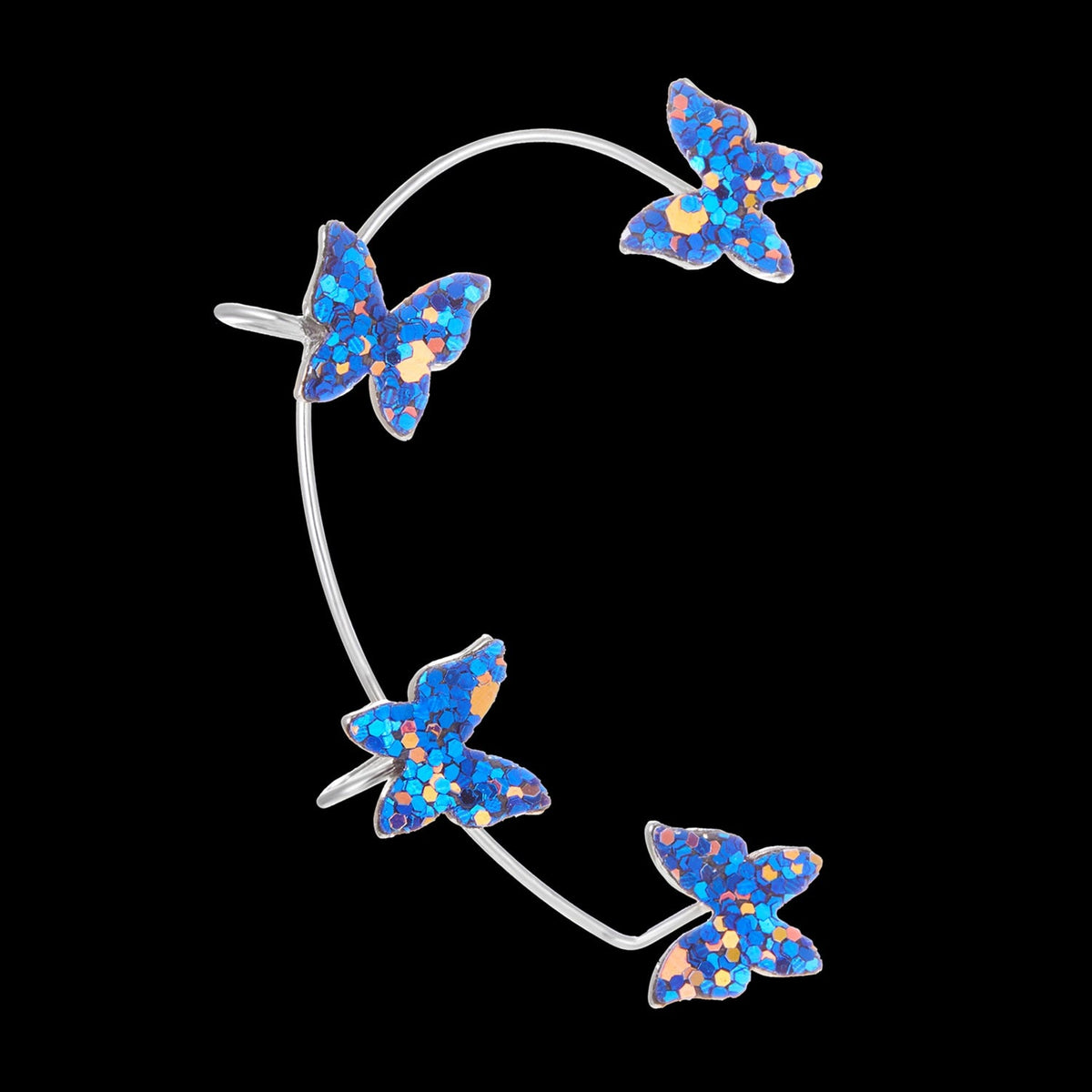 Sparkling Earings Butterfly Clips
