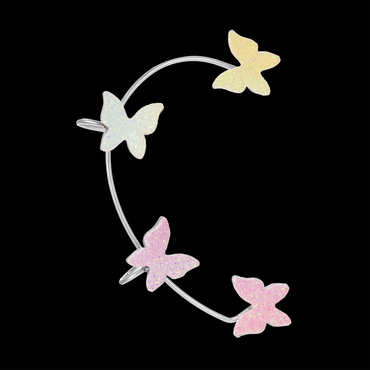 Sparkling Earings Butterfly Clips