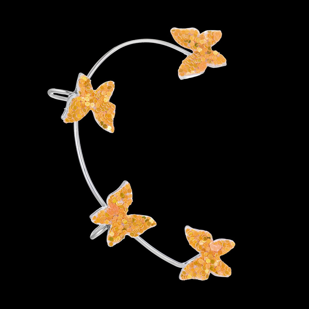 Sparkling Earings Butterfly Clips