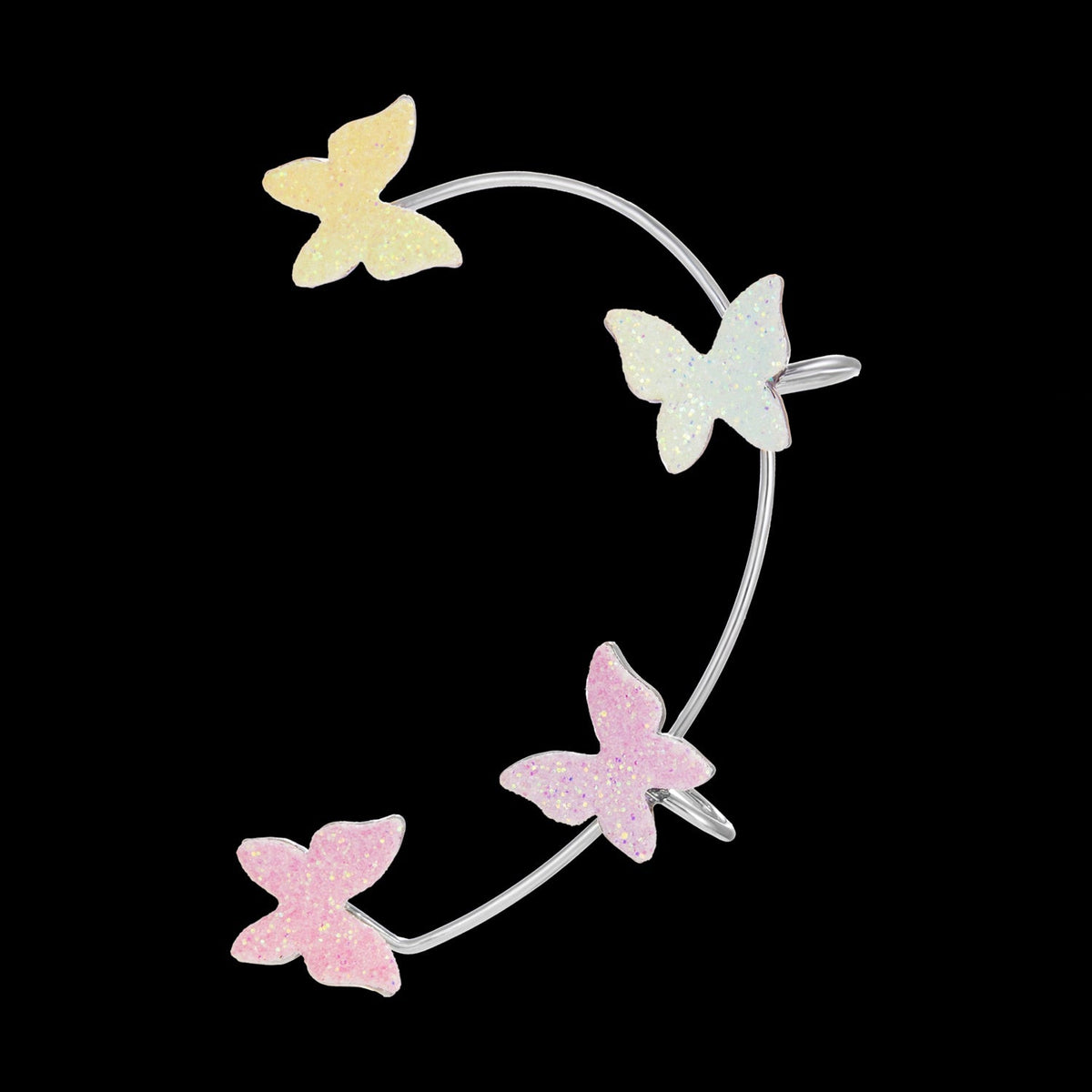 Sparkling Earings Butterfly Clips