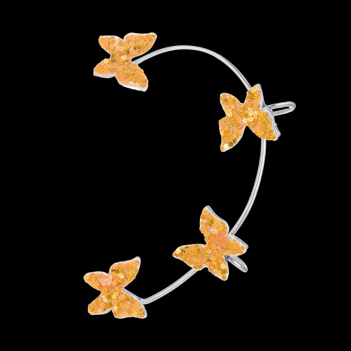 Sparkling Earings Butterfly Clips