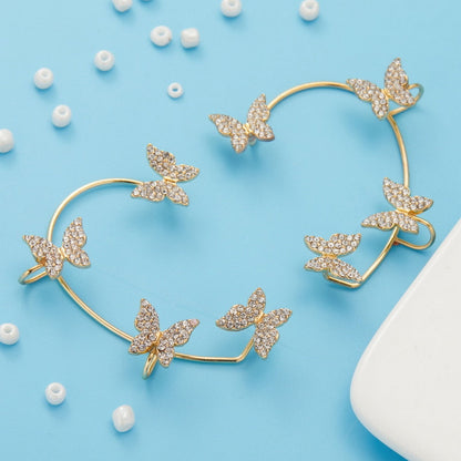 Sparkling Earings Butterfly Clips