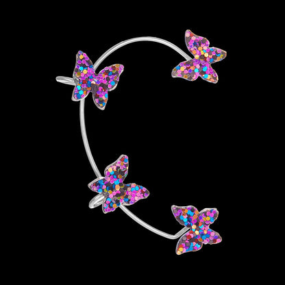 Sparkling Earings Butterfly Clips