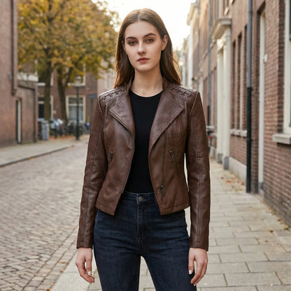 Vintage-geïnspireerde bikersjas - Lily