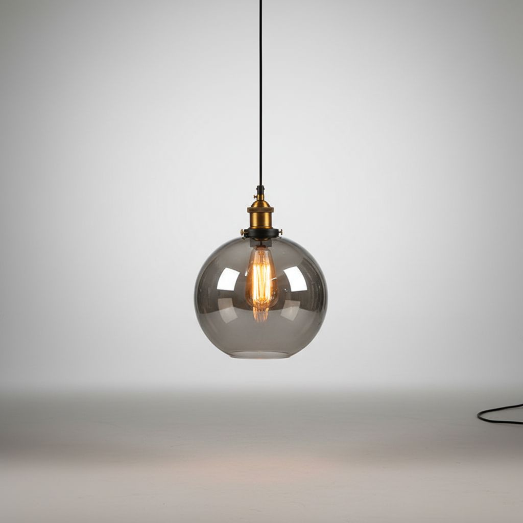 Vintage industriële glazen hanglamp - VeloriaLight