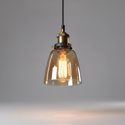 Vintage industriële glazen hanglamp - VeloriaLight