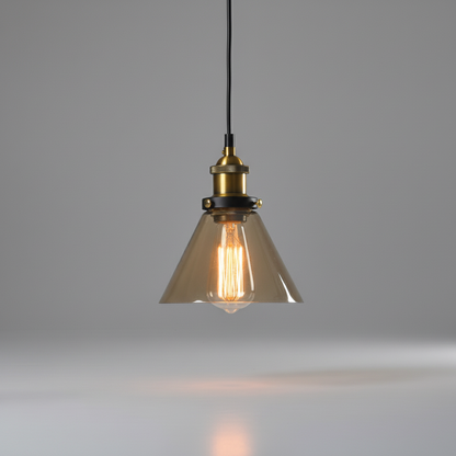 Vintage industriële glazen hanglamp - VeloriaLight