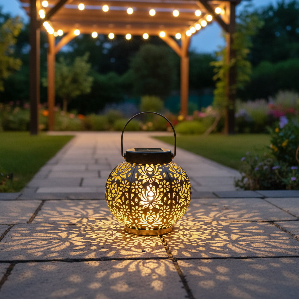 Waterdichte buitenlantaarn met patroon - GardenAura
