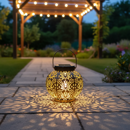 Waterdichte buitenlantaarn met patroon - GardenAura