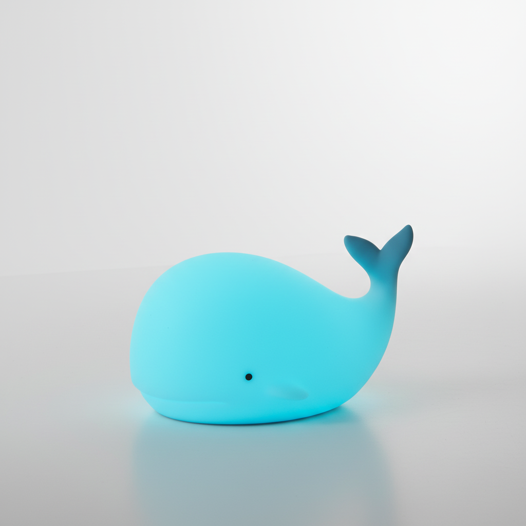 Zacht siliconen nachtlampje - GlowWhale