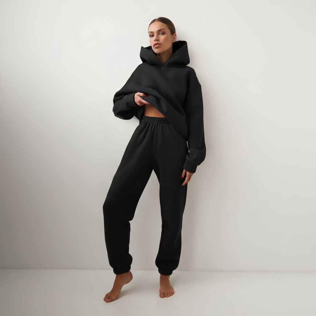 Zacht fleece trui-set - Marie
