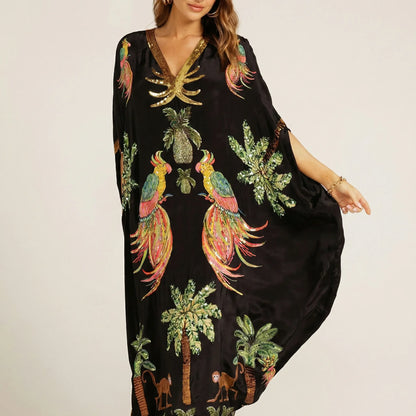 Wijde enkellange kaftan - Luana