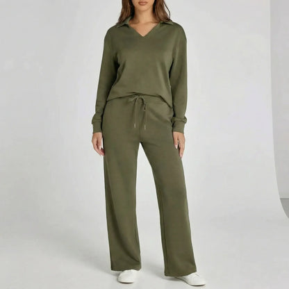 Wijde loungewearset met wijde pijpen - Joleen