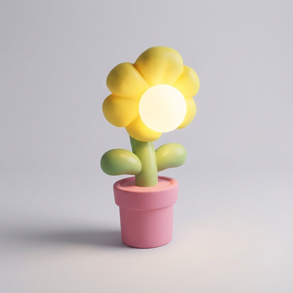 Speelse tafellamp met bloemen – Solabloom