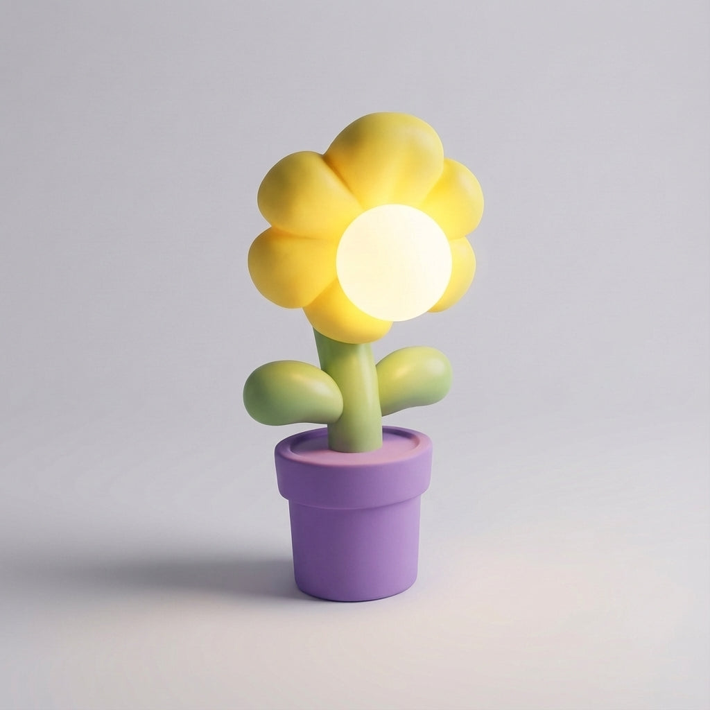 Speelse tafellamp met bloemen – Solabloom