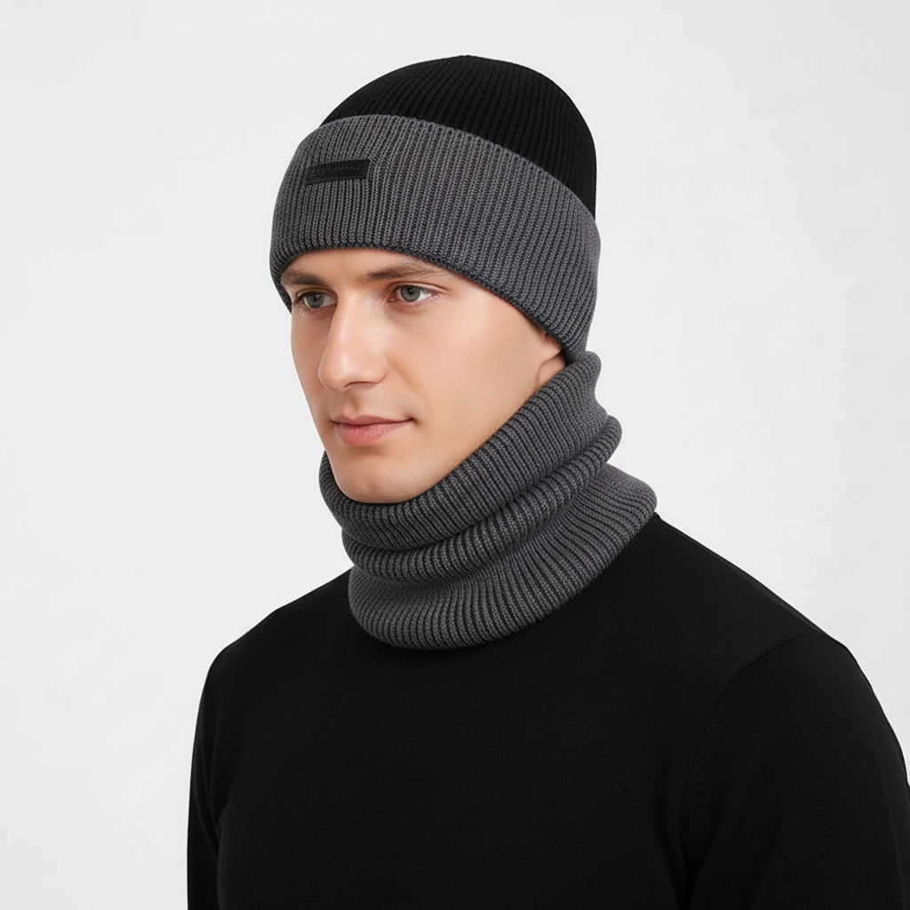Wollen Muts Met Bijpassende Sjaal - WarmCombo
