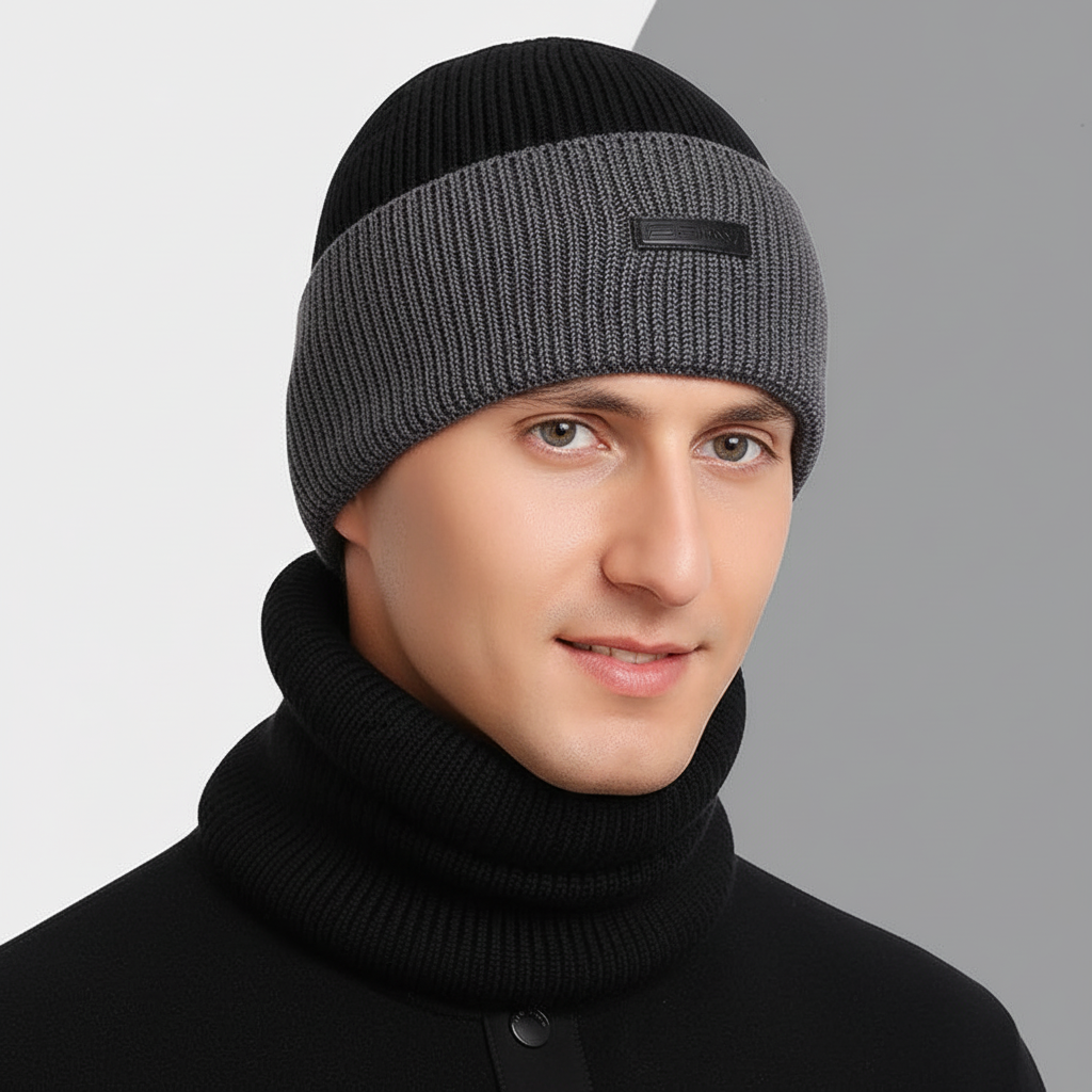 Wollen Muts Met Bijpassende Sjaal - WarmCombo