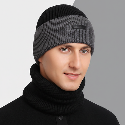 Wollen Muts Met Bijpassende Sjaal - WarmCombo